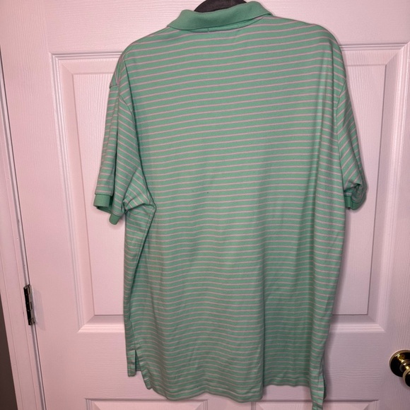 Polo by Ralph Lauren Mens Green Light Pink Striped Shirt Size XL GUC 100% Cotton - Picture 4 of 5